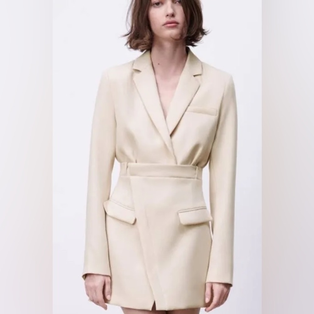 Nude Zara Blazer Mini Dress